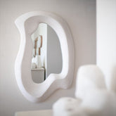 Trueliving Royal White Framed Decorative Wall Mount Mirror | 18" x 36"