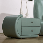 Trueliving Corner Round Grey Side Console Table With Drawer H 34" x W 36" x D 12"