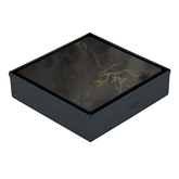 Trueliving Home Brown Tile Insert Shower Drain Channel (5 x 5 Inches) Black PVD Coated