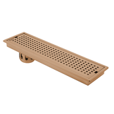 Trueliving Home Brown Palo Shower Drain Channel (48 x 4 Inches) ROSE GOLD PVD Coated