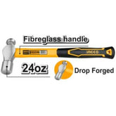 Truliving_Hammers & Accessories-Hand Tools & Hardware-Tools & Hardware-INGCO Ball Pein Hammer HBPH88024 | 24oz/660g | Drop-forged hammerhead
