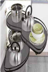 Trueliving_BLACK S CAROUSEL (SOFT CLOSE) 24-28 Inch Black Metal