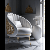 Trueliving White Chair Living Room H 34 x W 27 x D 31.5