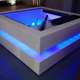 Trueliving Royal White Coffee Table Living Room H 14 x W 33 x D 33