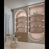 Trueliving Grey Fantastic Cosmetic shelves retail store cosmetic display rack L60*W30*H182 CM