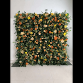 Trueliving Plant UV Protected Grass Flower Privacy Ivy Screen Faux Greenery Wall Decor Outdoor Indoor Use Backyard Garden Decoration 20" x 20"