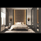 Trueliving Luxurious suite fancy Light masterbed Laminated Finish & PU Finish 6Ft *6Ft *1Ft