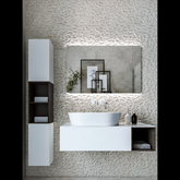 Trueliving Rosy White Vanity Wash Basin with Cabinet for Bathroom (Standard (Between 20-40 In Width, 30-40 In Height)