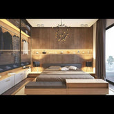 Trueliving Luxurious suite classy Light masterbed Laminated Finish & PU Finish 6Ft *6Ft *1Ft