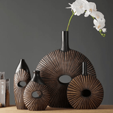 Trueliving Handmade Wood Flower Vase 41L x 24W x 10H Centimeters