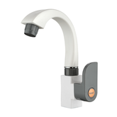 Truliving_Silver Curve PTMT Swan Neck with Swivel Spout Faucet 15 White Grey
