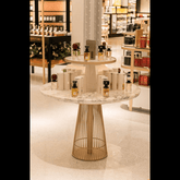 Trueliving Road Style Golden Retail Store Perfume display Unit L30*W30*H90 CM