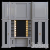 Trueliving 5 Loft Door Designer wardrobes Laminated Finish & PU Finish with Drawers 8Ft *2Ft *9Ft -2438.4MM X 609MM X 2743.2MM)