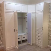 Trueliving 5 Door Corner Kids Brown wardrobes Laminated Finish & PU Finish with Drawers 8Ft *2Ft *9Ft -2438.4MM X 609MM X 2743.2MM)