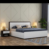 Trueliving Luxurious Latest Dark bed Laminated Finish & PU Finish 6Ft *6Ft *1Ft