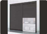 Truliving_ROLLING SHUTTER PVC (BLACK FINISH) 450 MM