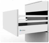 Trueliving TANDEM SLIDE WHITE WITH DOUBLE SQUARE GALLERY (8")