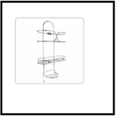 Trueliving_BATHROOM SHELF LARGE_Metal Silver *12''6''21''
