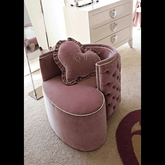 Trueliving Romantic Pink Table Stool (Table H 30 x W 34 x D 18 Stool H 18 x W 16 x D 14)