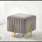 Trueliving Modern Light Grey Table Stool (Table H 30 x W 34 x D 18 Stool H 18 x W 16 x D 14)