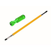 Trueliving_Black Tip Two In One Screw Drivers Product No. Blade Length (mm) Blade Dia. (mm) Philips (Tip Dia.) Flat (mm) Std. Pkg. 904 IBT 100 6.0 2 6.0 x 0.7 20