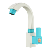 Truliving_Ocean Square PTMT Swan Neck with Swivel Spout Faucet 15 White Green