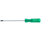 Trueliving_Black Tip Phillips Screw Drivers High Grade Steel and Transparent Green Cellulose Acetate Handle.