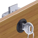 QUBA / EUROPA;Automatic Push Multi Lock for Drawers, Cash Counter, Showcase Push Latch Cabinet Drawer Lock Automatic Office Desk Drawer Lock Pack of 1