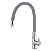 Trueliving Modern Kara Neck Brass Faucet with Silicon Grey Flexible Spout20 Inches