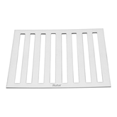 Trueliving_Long Silver Grating Floor Drain (8 x 8 inches)