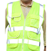 Trueliving_RPV-006 Safety Jacket Multi Pocket Front Opening Pattern.