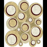 Trueliving Round Design Carpet Multicolor Sqaure 9X4 Feet