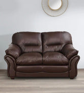 Trueliving Modern Dark Two Seater Sofa Leather Finish H 33" x W 60" x D 35"