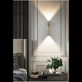 Trueliving 240 Voltage Modern Small Led Wall Lamp Corridor Aisle LED Lamp Indoor Study Bedroom Bathroom Wall Light Living Room Modeling Lights (Color : Smallgold, Size : CoolWhite)