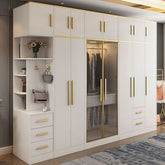 Trueliving 5 Door Walk-in Designer wardrobes Laminated Finish & PU Finish 8Ft *2Ft *9Ft -2438.4MM X 609MM X 2743.2MM)
