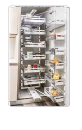 Trueliving_GLOSSY SPARKLE PULLOUT (SOFT CLOSE FRAME) 6 Ft 3 Inch to 7 Ft White