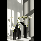 Trueliving Black Metal Flower Vase 41L x 24W x 10H Centimeters