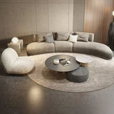 Trueliving Luxurious Light Seven Seater Sofa Leather Finish 1.77D x 3.6W x 0.84H Meters