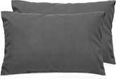 LINENOVA 2 Pack Standard Size Pillow Cases, 1200TC Brushed Microfiber Super Soft Pillowcases with Envelope Closure, Wrinkle, Fade and Stain Resistant Pillow Covers, 48x74cm - Dark Grey