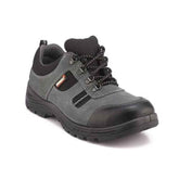 Trueliving_New Arrivals-Safety Products-Everest EVE-602 Low Ankle Leather Steel Toe Single Density Black Work Safety Shoes, Size: 7