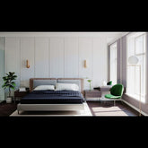 Trueliving Luxurious Floating Dark bed Laminated Finish & PU Finish 6Ft *6Ft *1Ft