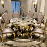 Trueliving Golden Grey Dinning Table H 30 x W 45 x D 35; Chair : H 34 x W 18 x D 18