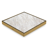 Trueliving Home Brown Tile Insert Shower Drain Channel (12 x 12 Inches) YELLOW GOLD PVD Coated