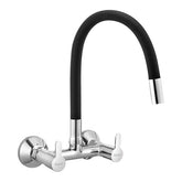 Trueliving Luxuries Pavo Sink Mixer Brass Faucet with Flexible Silicone Black Spout