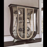 Trueliving Luxury Glass Door Crockery Cabinet 43.2D x 101.6W x 172.7H Centimeters