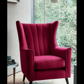 Trueliving Blood Red Chair Living Room H 34 x W 27 x D 31.5