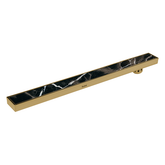 Trueliving Home Brown Marble Insert Shower Drain Channel (40 x 3 Inches) YELLOW GOLD PVD Coated