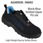 Trueliving_New Arrivals-Safety Products-Agarson Nikko Stseel Toe Black & Blue Work Safety Shoe Size : 8