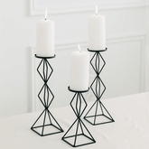 Trueliving Black Metal Candle Holder 18 CM -41 CM