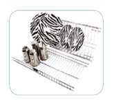 Trueliving_GLASS TRAY PLATE TRAY *22''10'' Silver